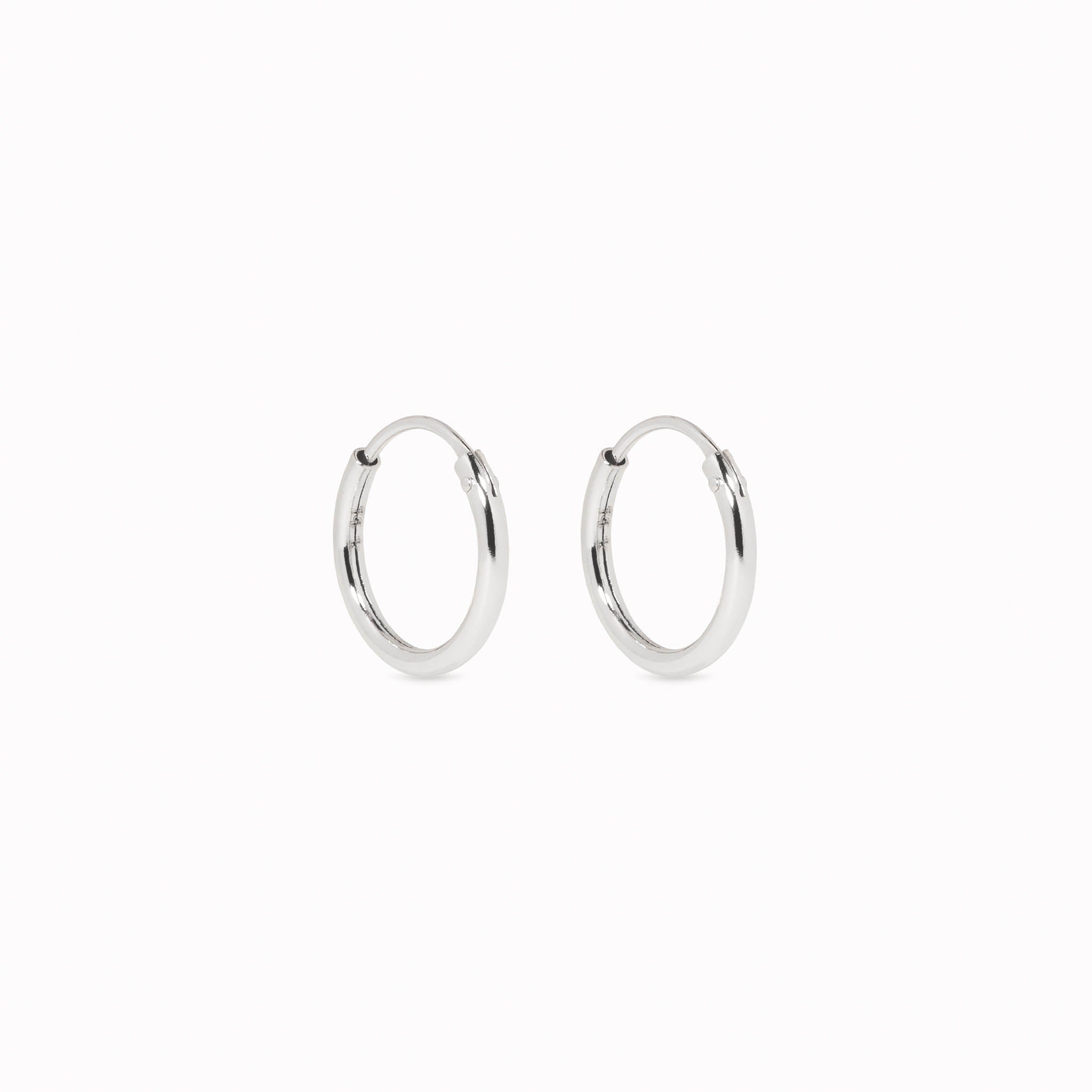 White Gold Hoops 10mm - Sonia