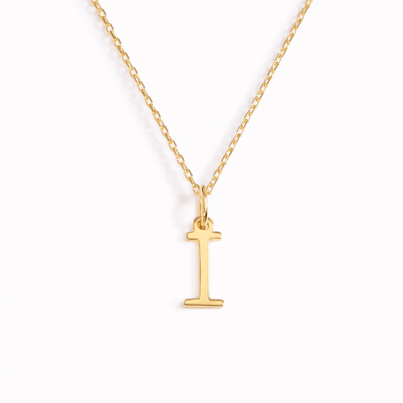 I Necklace / Gold Initial Necklace
