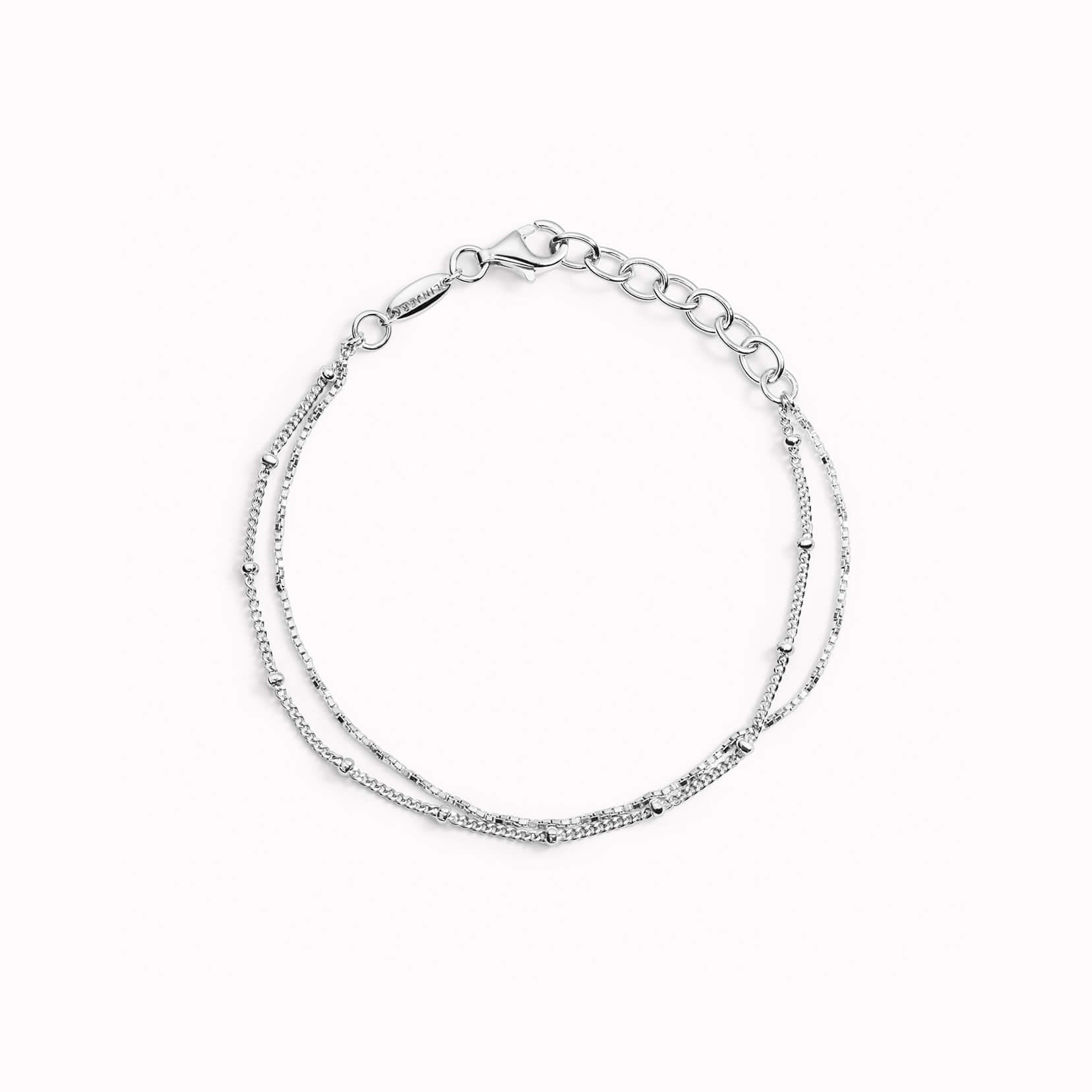 Double Chain Bracelet Silver - Kjersti