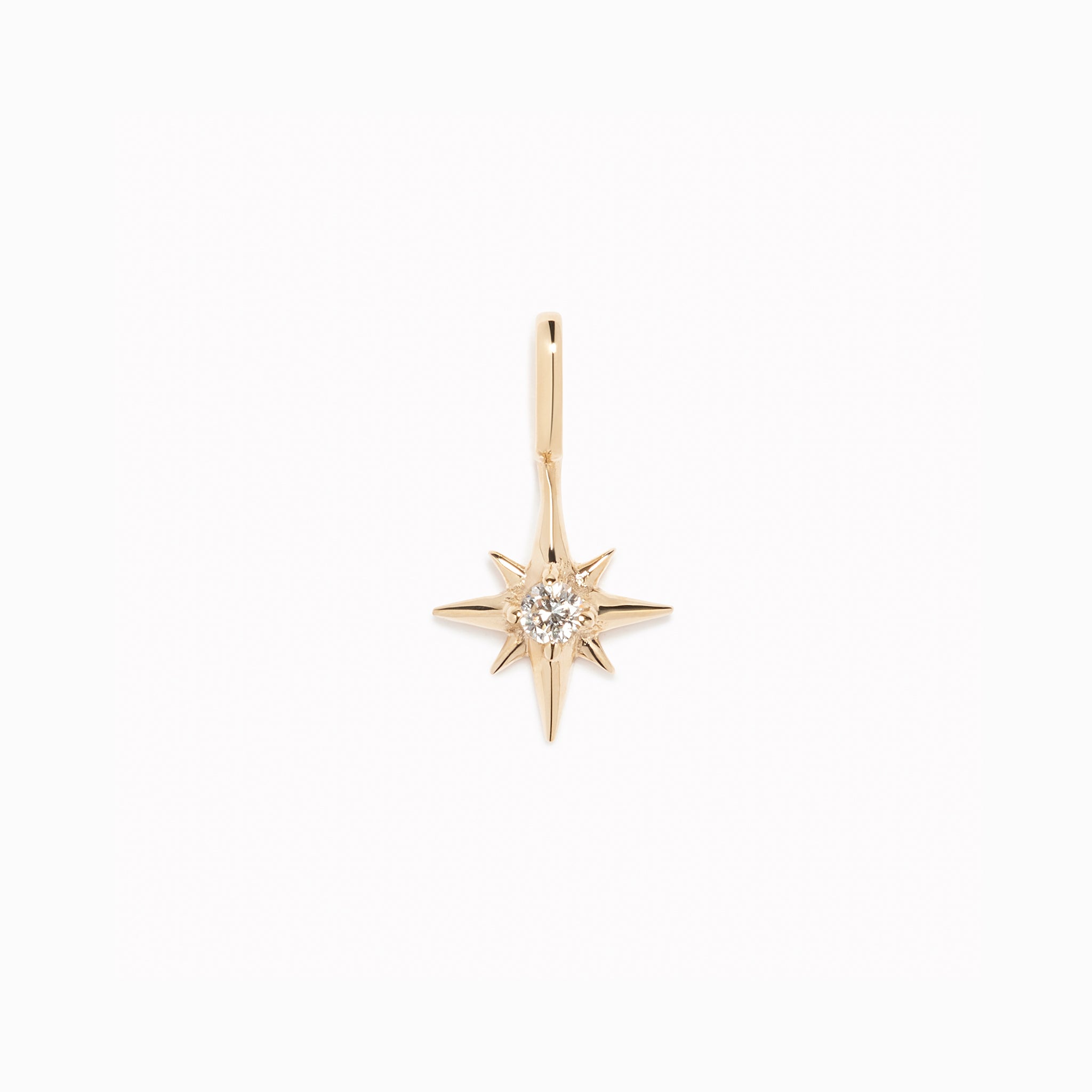 Lab Grown Diamond Star Charm 14k Gold