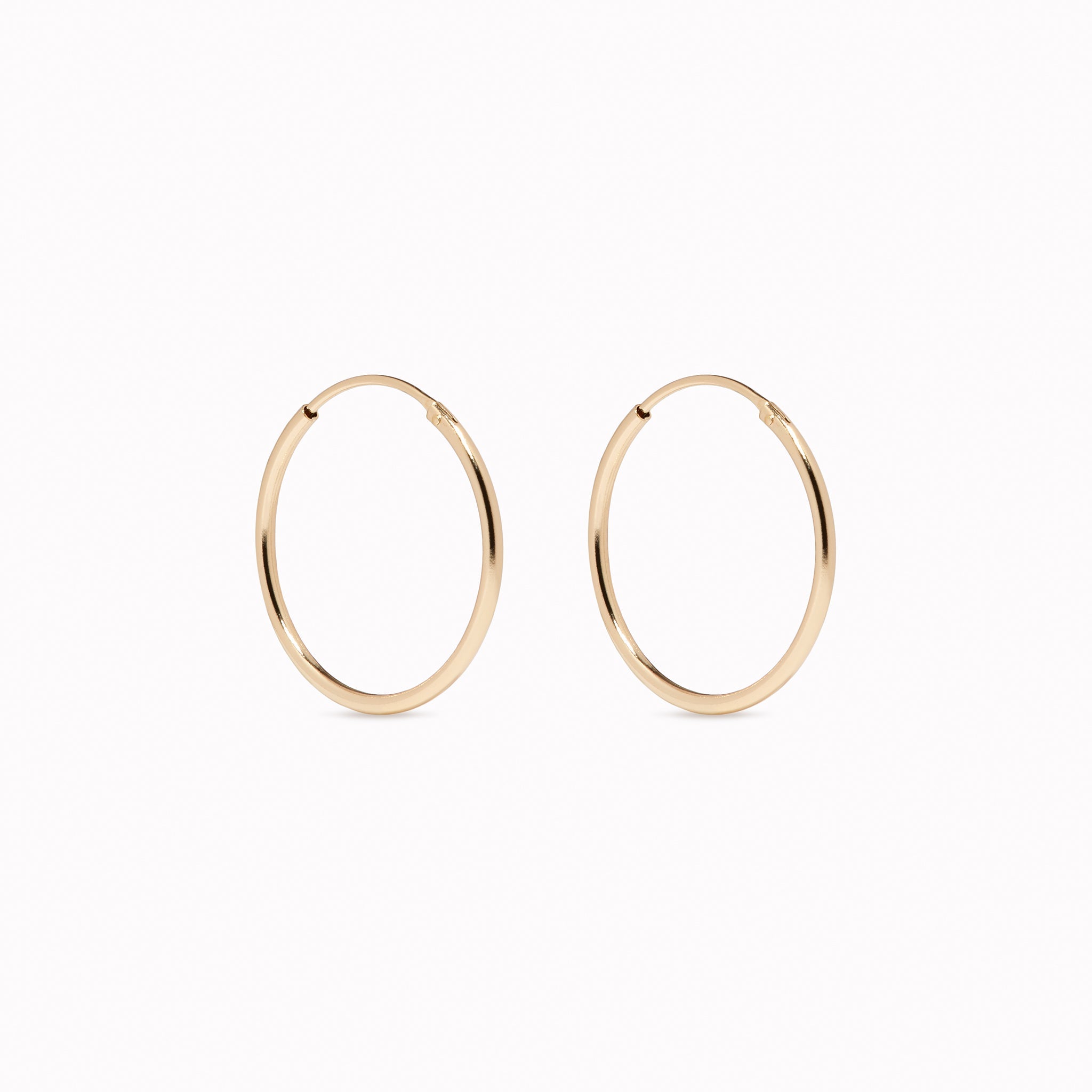 14k Gold Hoops 18mm - Sonia