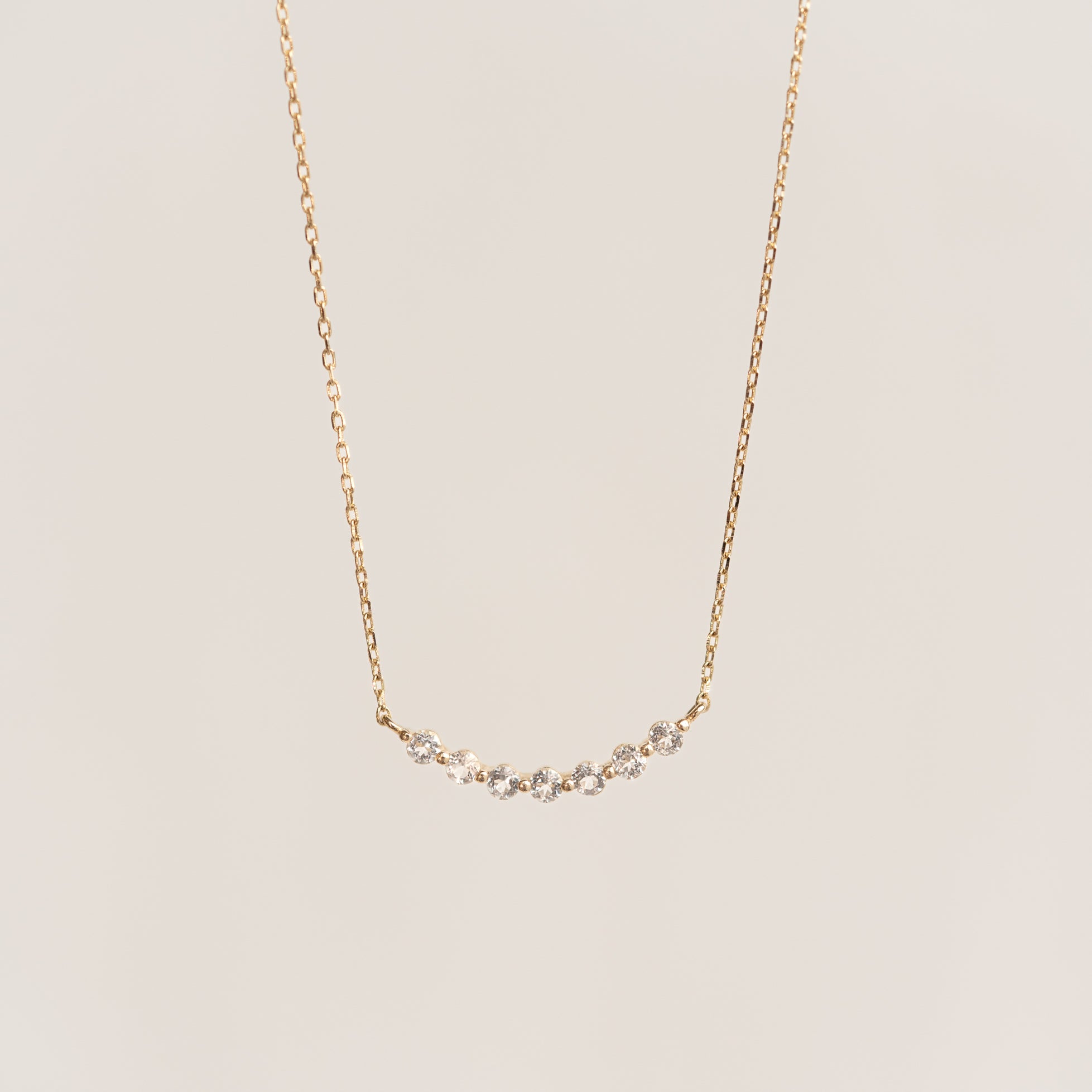 April Birthstone Necklace 14k Gold - Lab Grown Diamond