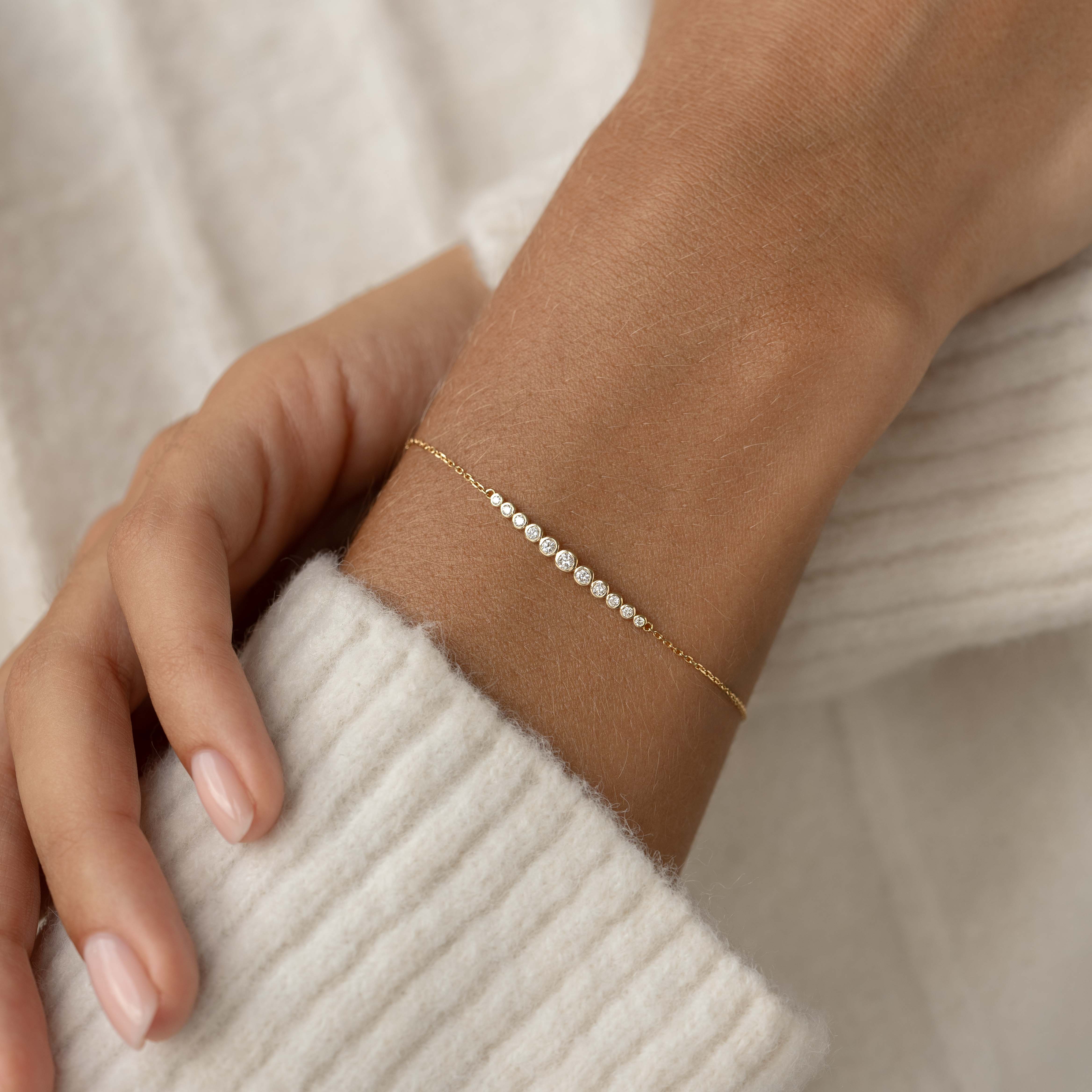 Lab Grown Diamond Bracelet 14k Gold - Katla