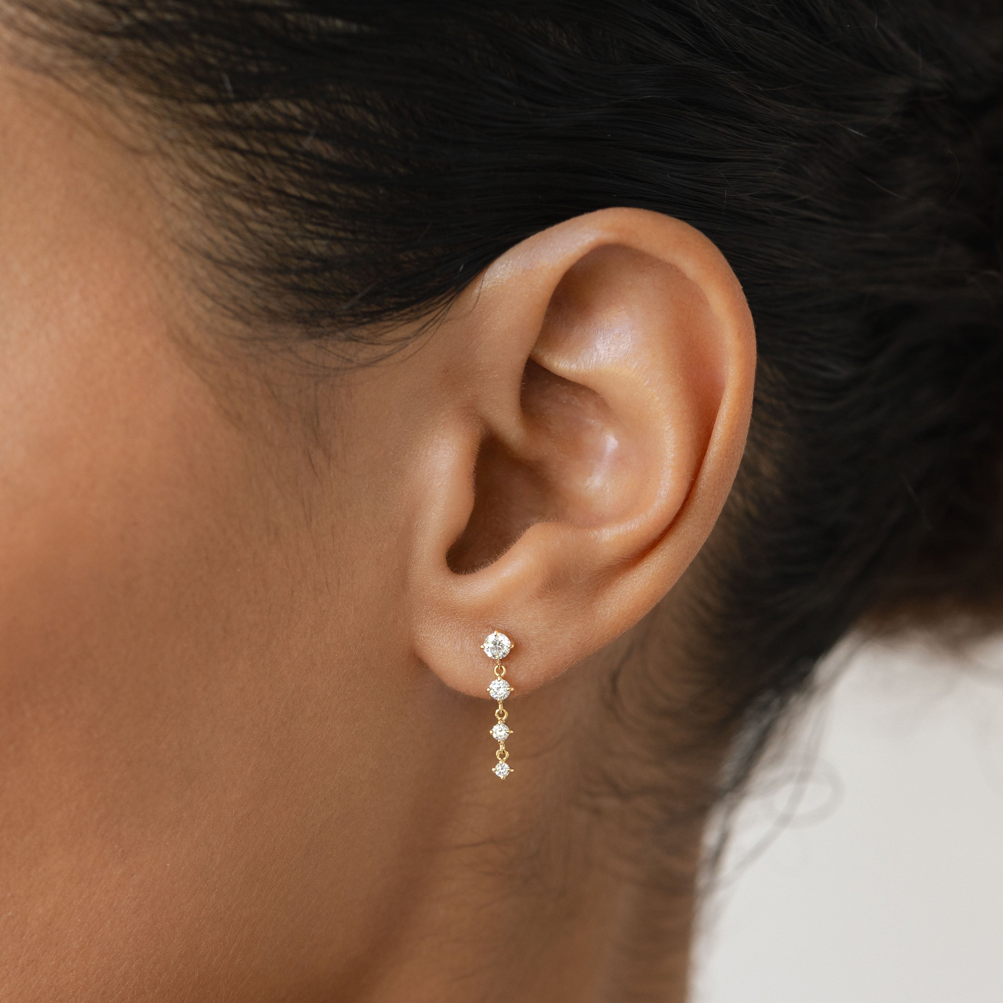 Lab Grown Diamond Drop Earrings 14k Gold - Helmi
