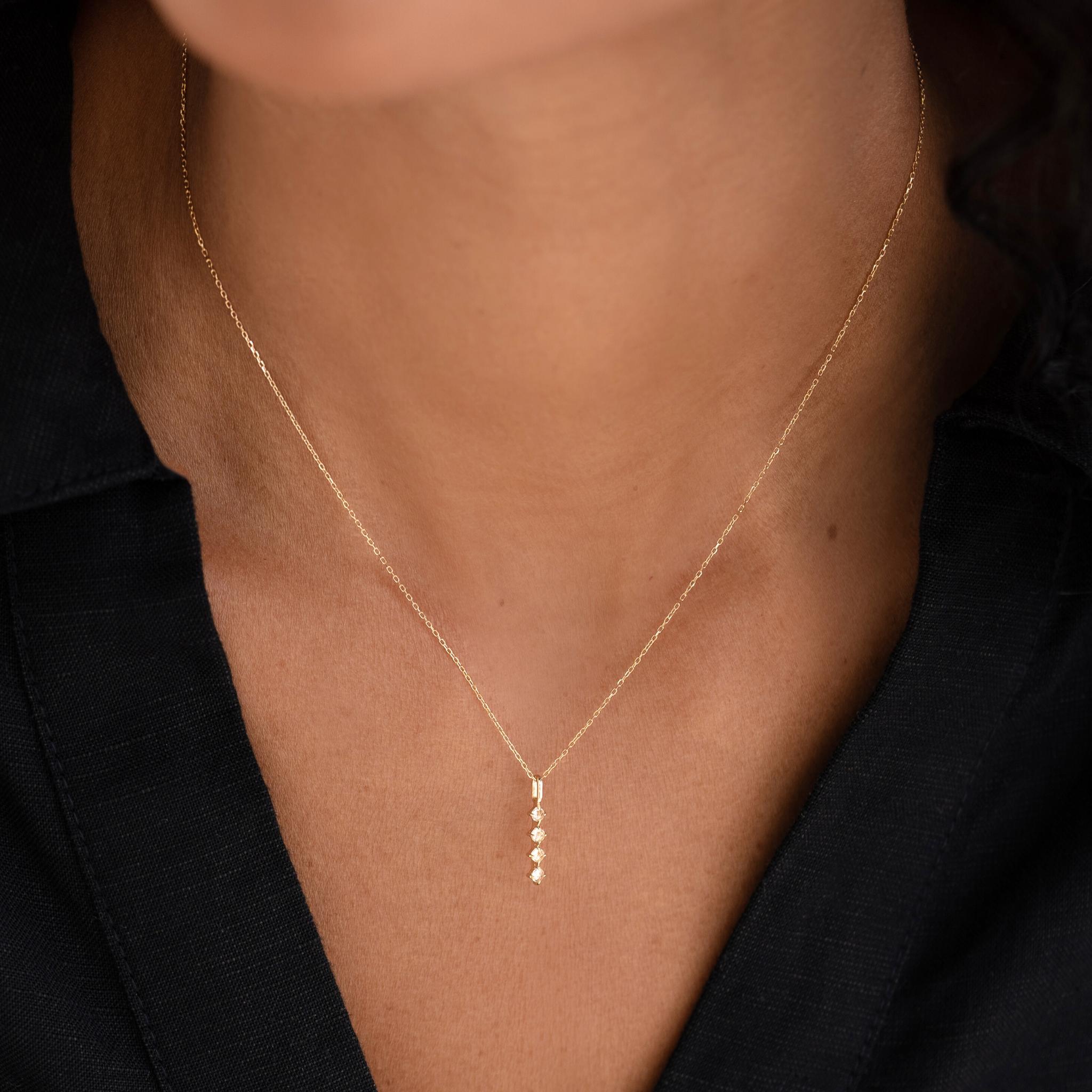 Lab Grown Diamond Drop Pendant 14k Gold