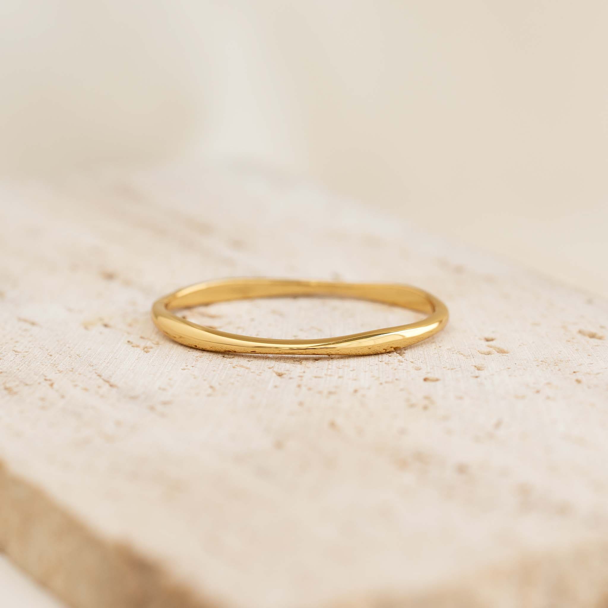 Gold Organic Bangle - Aelia