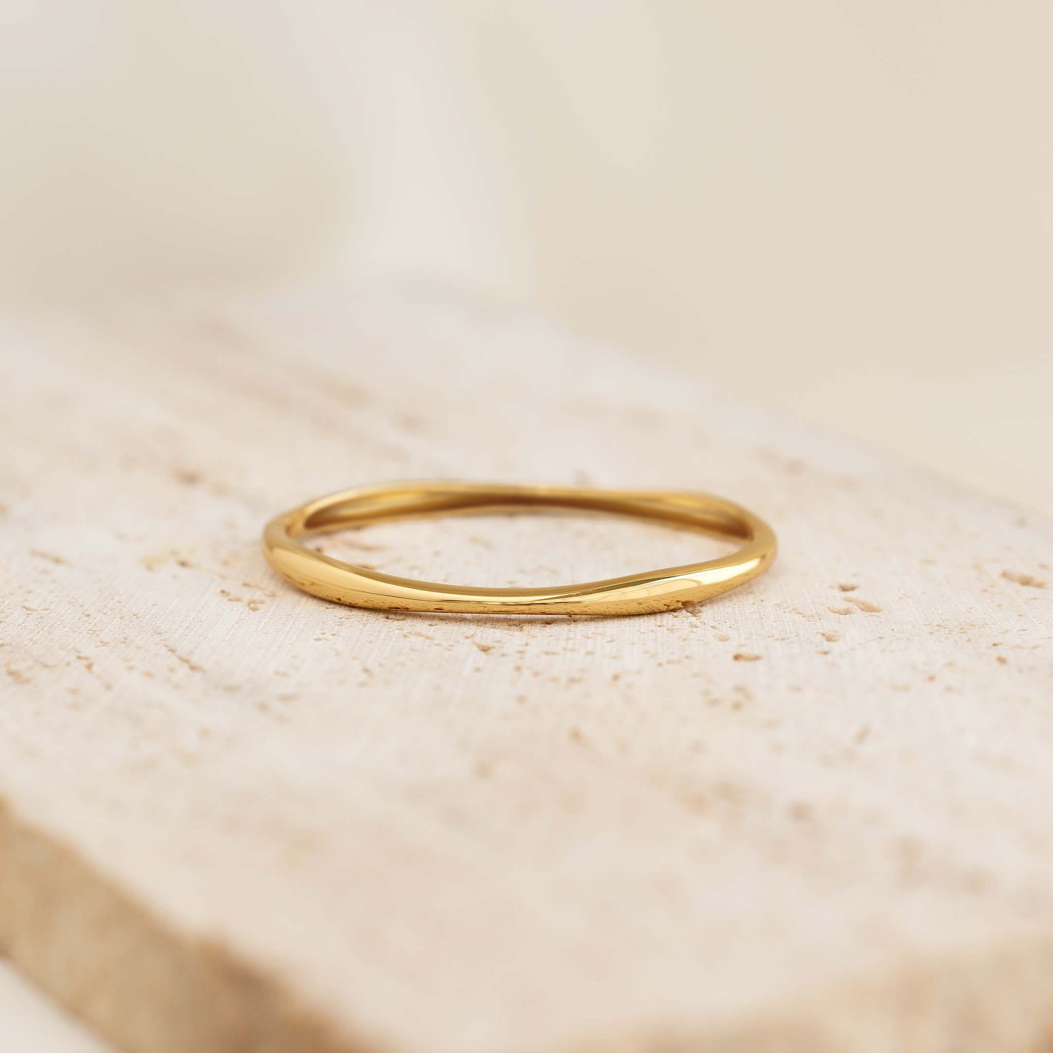 Gold Organic Bangle - Aelia
