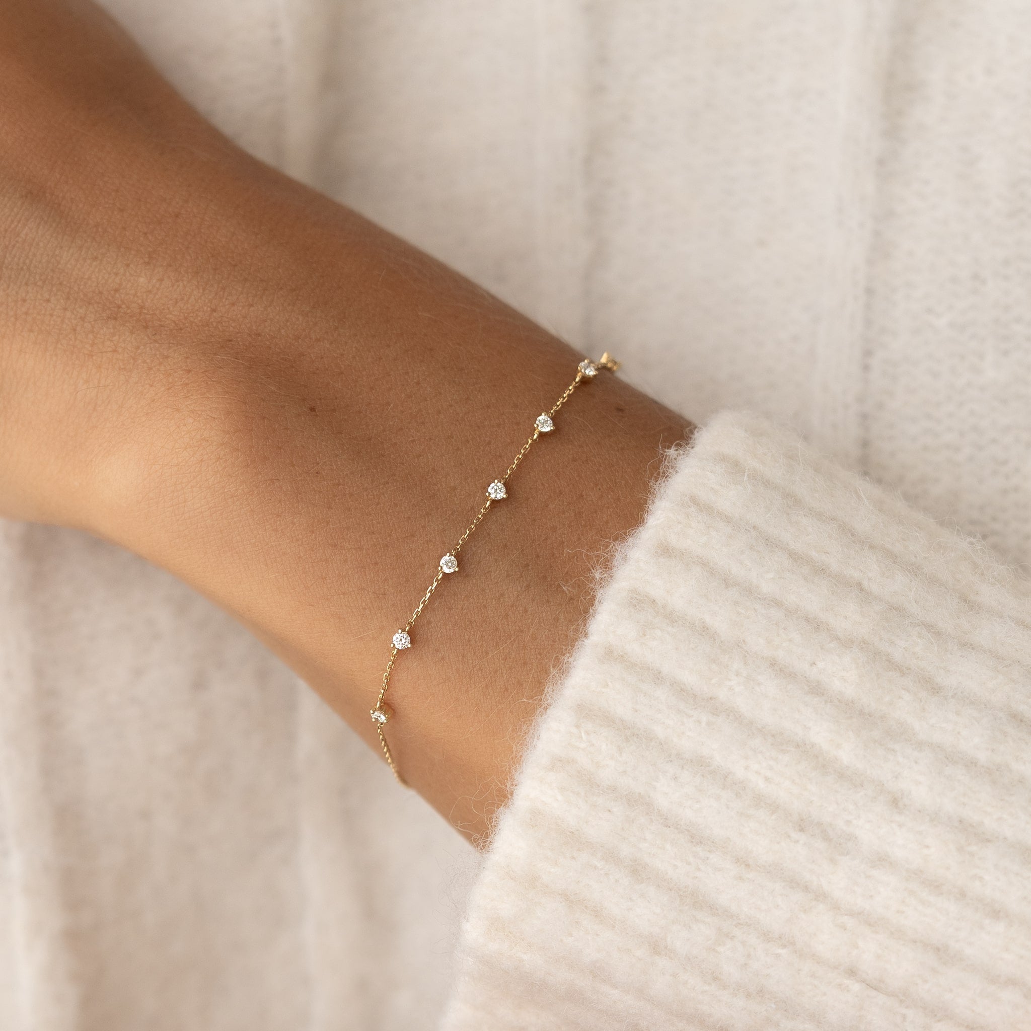 Lab Grown Diamond Bracelet 14k Gold - Lyra